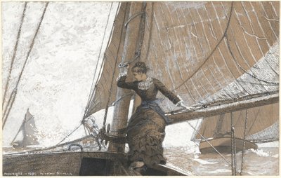游艇女孩，1880年。 作者 温斯洛·荷马