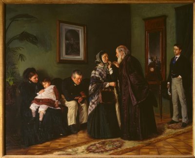 在医生的候诊室 作者 Wladimir Jegorowitsch Makowski