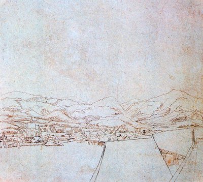 乌法尔（Urfahr）风景，c1510-1553 作者 沃尔夫·胡伯