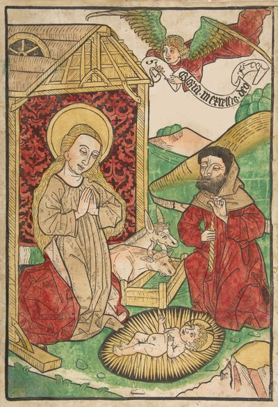 耶稣诞生》，约1470年。 作者 沃尔夫冈