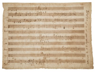 Magnificat，K。321a。手稿，独奏家和合唱团，风琴和管弦乐队的乐谱，约1779年 作者 沃尔夫冈·阿玛迪斯·莫扎特