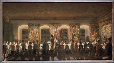 夜宴（铜板油画） 作者 Wolfgang Heimbach