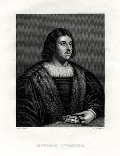 乔凡尼·博卡乔（Giovanni Boccaccio），意大利作家，诗人，十九世纪。 作者 伍德曼