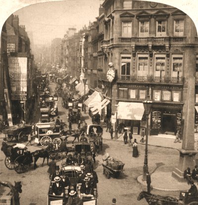 舰队街，伦敦，1896年。 作者 作品和太阳雕塑工作室