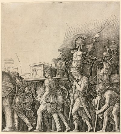 凯撒的胜利携带战利品的士兵们 作者 Andrea Mantegna 工作室
