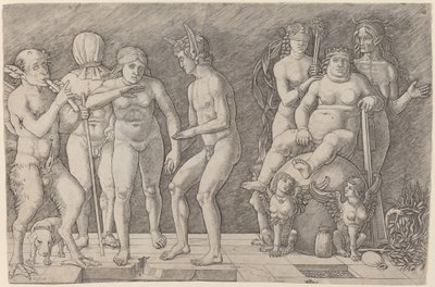 美德的燃烧：德行的寓言故事 作者 Andrea Mantegna 工作室