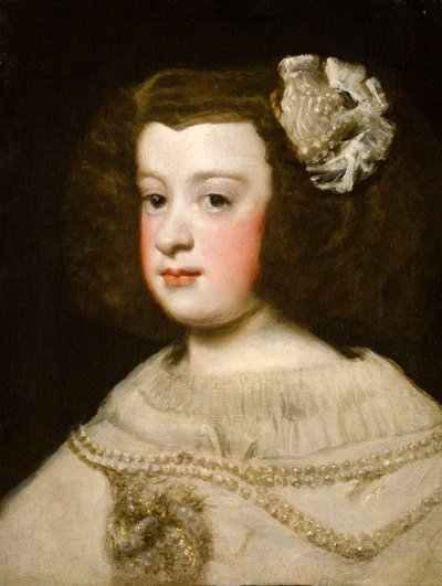 玛丽亚-特蕾莎，西班牙女皇，17世纪中期。 作者 Diego Rodríguez de Silva y Velázquez 工作室