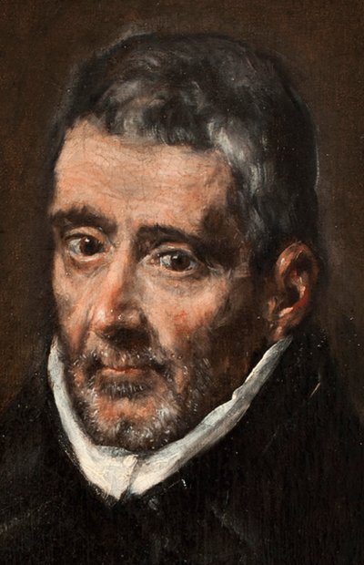 西班牙文：San Juan de Ávila 胡安-德-阿维拉肖像 作者 El Greco讲习班