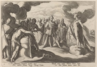 朱庇特和众神要求赫利俄斯恢复对战车的控制 作者 Hendrick Goltzius 工作室，Hendrick Goltzius 之后