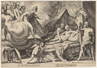 火星和金星的惊喜 作者 Hendrick Goltzius 工作室，Hendrick Goltzius 之后