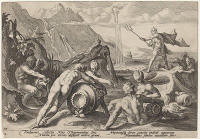 海王星计划毁灭人类 作者 Hendrick Goltzius 工作室，Hendrick Goltzius 之后