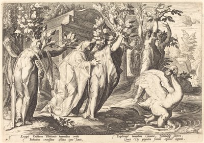 辉腾的姐妹们变成了杨树，天鹅变成了天鹅 作者 Hendrick Goltzius 工作室，Hendrick Goltzius 之后