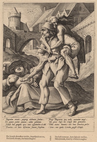 贫穷比奢侈更容易承受 作者 Hendrick Goltzius 工作室，在 Karel van Mander 一世之后