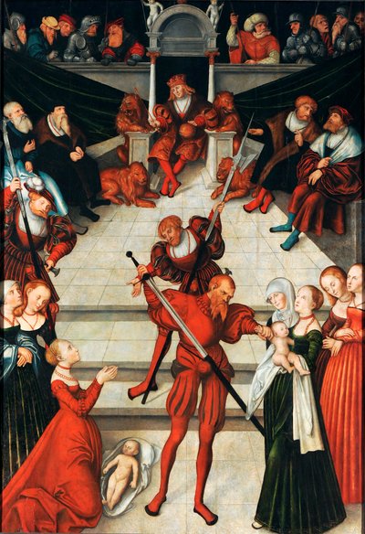德语：所罗门的审判 所罗门的审判 作者 卢卡斯·克拉纳赫（Lucas Cranach）讲习班