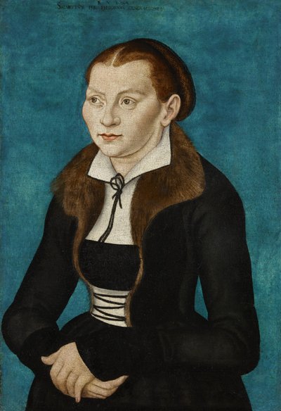 德语：Katharina von Bora 左边的半身像 Katharina of Bora 作者 卢卡斯·克拉纳赫（Lucas Cranach）讲习班