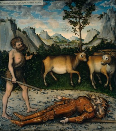 赫拉克勒斯与杰里欧内斯之牛 作者 卢卡斯·克拉纳赫（Lucas Cranach）讲习班