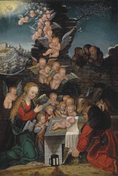 耶稣诞生 作者 卢卡斯·克拉纳赫（Lucas Cranach）讲习班