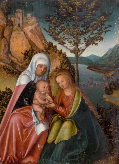 圣母子与圣安娜 作者 卢卡斯·克拉纳赫（Lucas Cranach）讲习班
