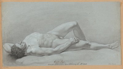 男性裸体卧姿（1806 年一等奖） 作者 伍特·约翰内斯·范·特罗斯特维克