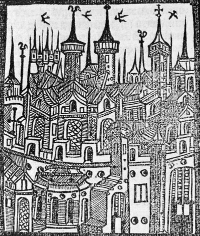 来自《英格伦德纪事》的木刻，1497年 作者 温金·德·沃