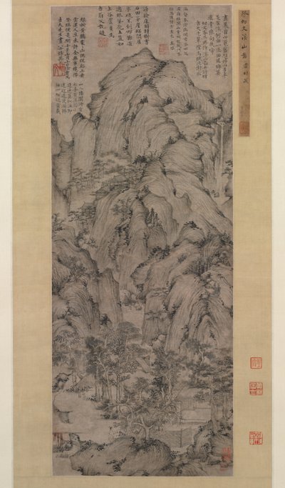 溪流和山脉，1372年。 作者 徐奔