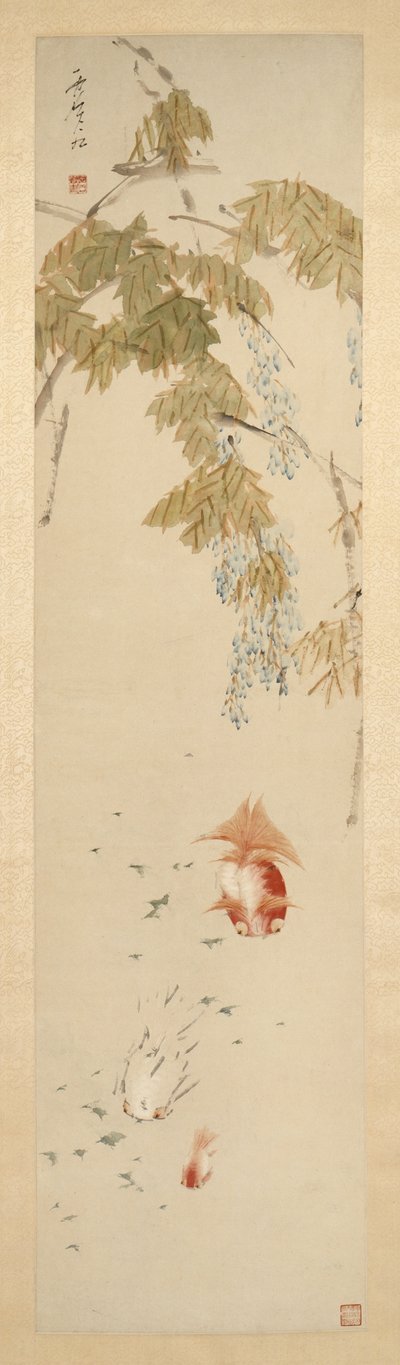 紫藤和金魚圖 作者 徐ugu
