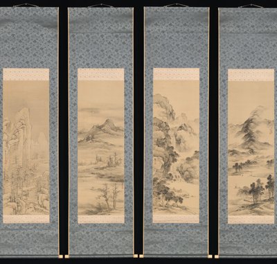 四季的风景，1848年。 作者 山本白津