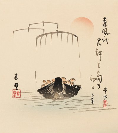 木版画--高良部，19世纪末 作者 山本丰水