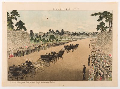 斯佩里上将一行前往皇宫 作者 山本祥云