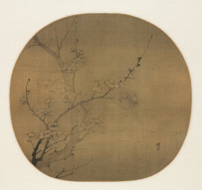 14世纪上半叶，月光下的梅花盛开。 作者 严辉