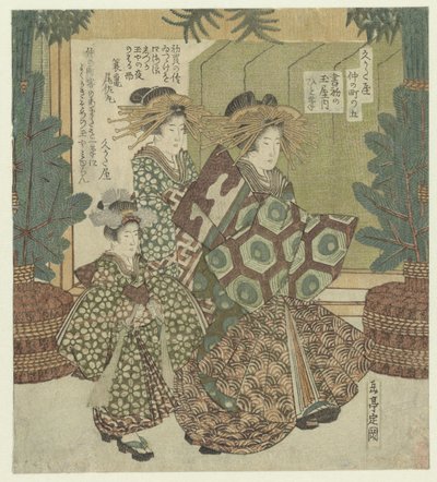 五号玉屋人凤德的新年第一篇文章
柿之梅的玉屋口人福德（物品上的标题）
稚谷诗人协会的中野室（系列标题）
Hisakataya Nakanochô（物品上的系列名称） 作者 矢岛学亭