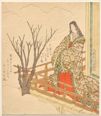 诗人小野之町欣赏樱花 作者 矢岛学亭