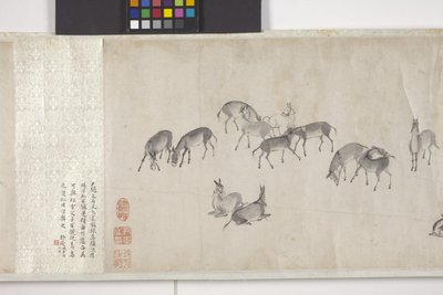 《百驴驮粮》，手卷，约1700年（纸本水墨） 作者 叶寅