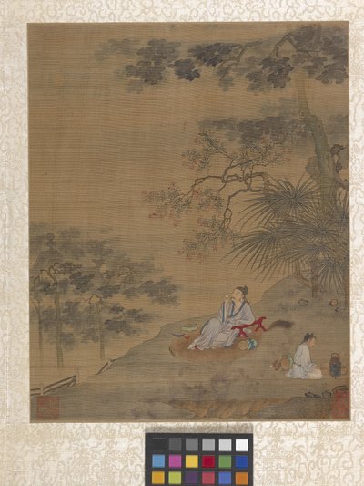 相册花园风景（纸上水墨） 作者 邱莹