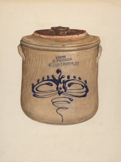 罐子与盖子，约1938年。 作者 约兰德·德拉瑟