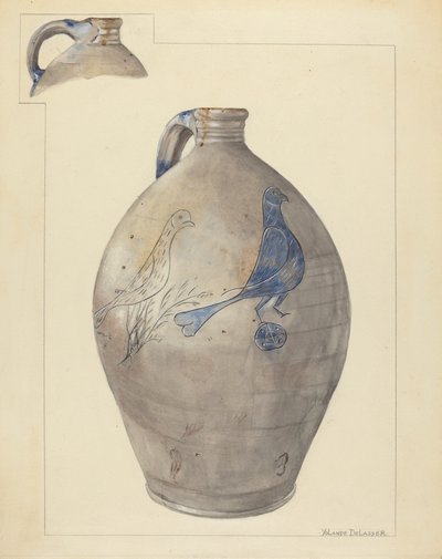水壶，约1940年。 作者 约兰德·德拉瑟