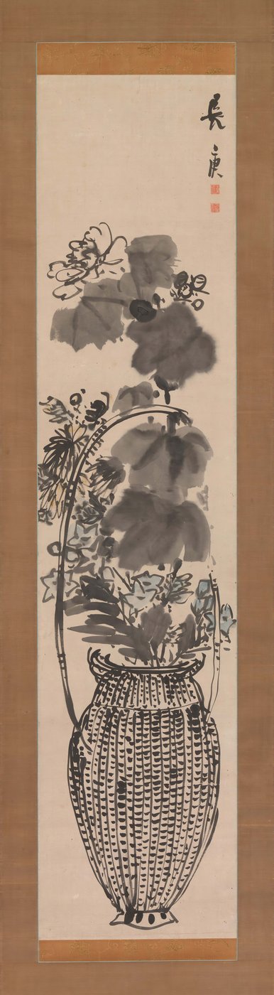 竹篮里的秋花，1760年代。 作者 尤萨·布森（Yosa Buson）