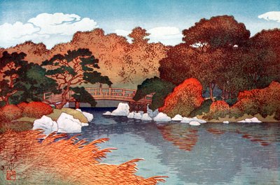 秋天在Muko-Jima的百花园中，c1900-1950。 作者 吉田宏