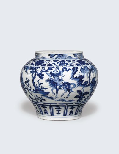 关是一个非常罕见和重要的青花罐，关 作者 元代中文学校