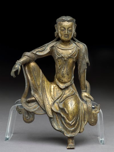 观世音菩萨，元代（鎏金铜）（另见119004）。 作者 元代中文学校