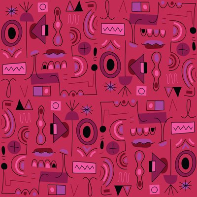 无缝图案，2018 年，矢量图形 作者 尤利娅·德罗博娃