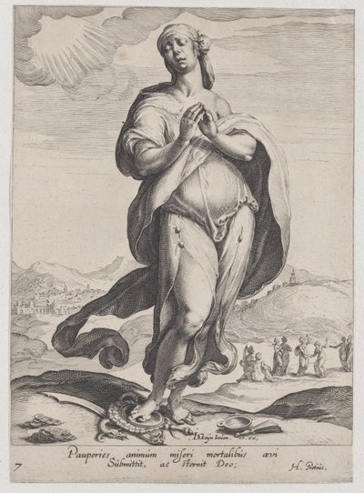 信仰，来自美德与恶习，1596-97。 作者 扎卡里亚斯·多伦多（Zacharias Dolendo）