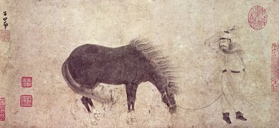 冬天的马和新郎（墨水在纸上） 作者 赵孟俯 赵孟俯 或