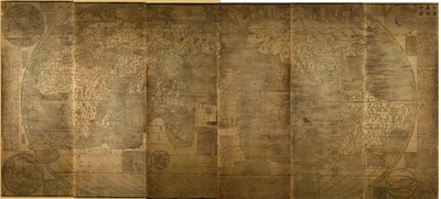 昆玉万国全图 世界各国地图, 1602年 作者 钟文涛