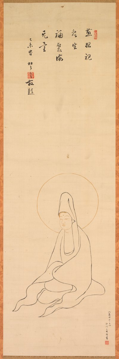 白袍观音，1200年代末-1300年代初。 作者 中丰名本