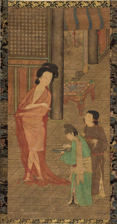 杨贵妃洗完澡后。 作者 周芳