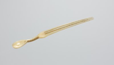 鼻烟匙-梳子，1800年代后期（骨头） 作者 祖鲁族