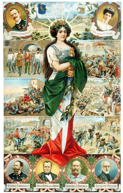 意大利Turrita 1911年版的 "意大利之歌"（Allegoria of Italy）。 作者 . .