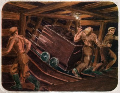 矿井中的事故，约1950年 作者 . .
