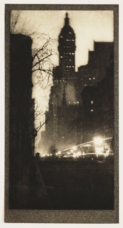 百老汇的夜晚，约1905年 作者 理查德（后）爸爸